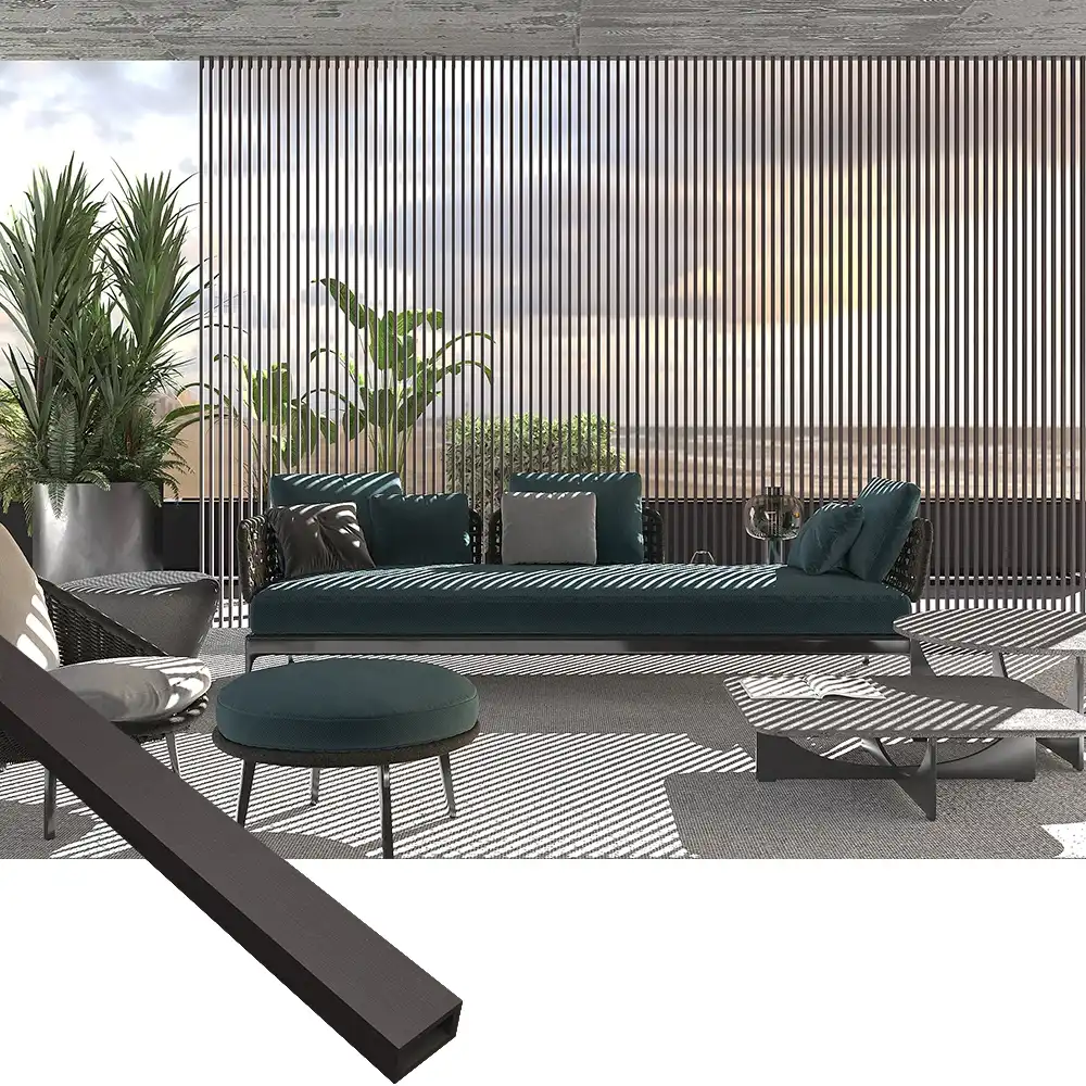 Wooden Color About WPC Timber Tube 