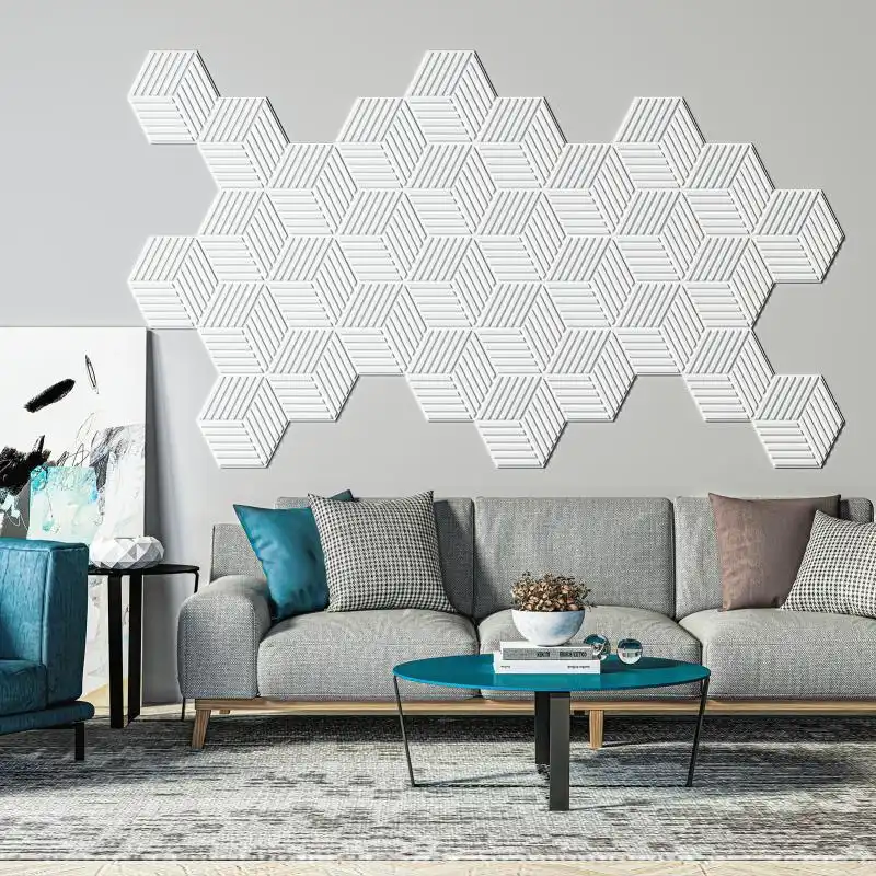 Customizable 3D PVC Wall Tiles, 500x500mm, OEM/ODM Service Available for Bulk Orders