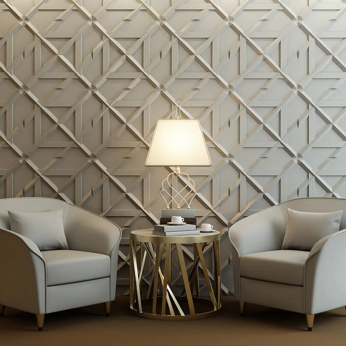 3D Wall Panels Star Textured White PVC Wall Panels Pack